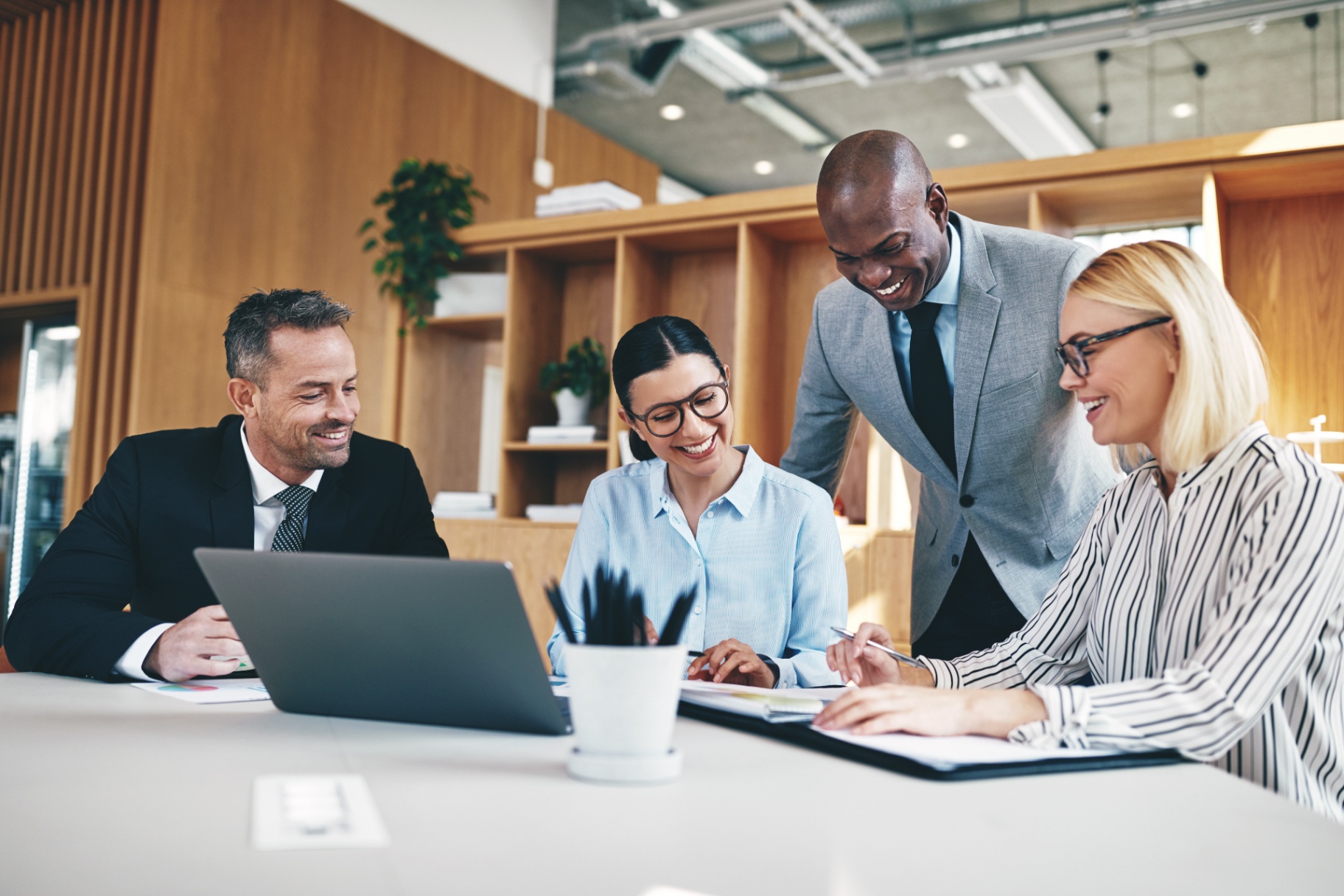 ParagonQMS consultant in conversation with an international client team